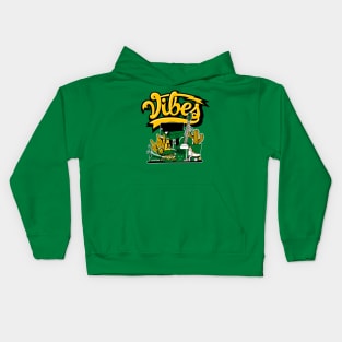 Good Vibes Pine Green Kids Hoodie